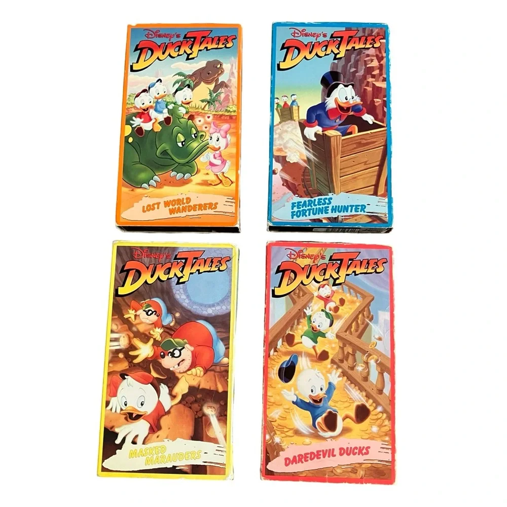 Disney DuckTales VHS Set with Blue, Yellow, Red, and Green Covers - Picture 1 of 10